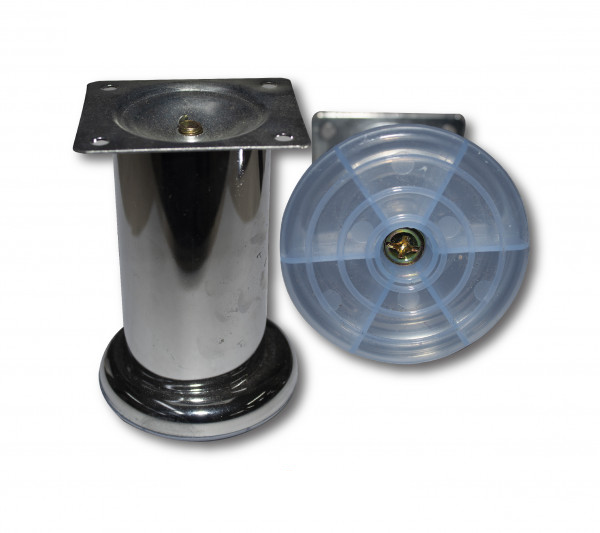 Pata Elefante Acero Cromada de 10cm. - Imagen 3