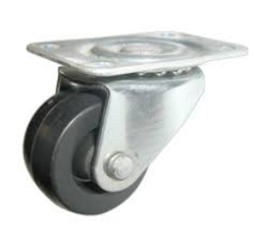 Rodachinas S11-1"1/2 polipropileno negro