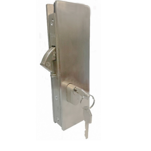 Porta Chapa Central En Acero 304 Con Cerradura Pico De Loro
