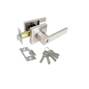 Chapa Palanca Base Cuadrada Niquel Satinado